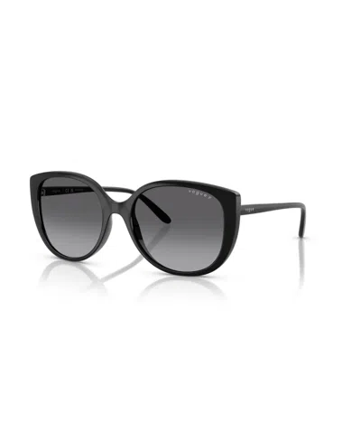 Vogue Eyewear Women's Butterfly Polarized Sunglasses, Vo5623s In Black