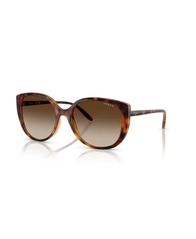Vogue Eyewear Women's Butterfly Sunglasses, Vo5623s In Brown