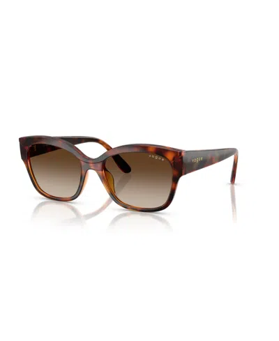 Vogue Eyewear Women's Butterfly Sunglasses, Vo5638su In Brown
