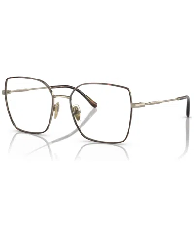 Vogue Eyewear Women's Irregular Eyeglasses, Vo4274 53 In Top Havana,pale Gold-tone