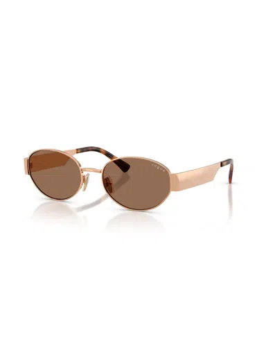 Vogue Eyewear Women's Oval Adjustable Sunglasses Vo4362s In Gold