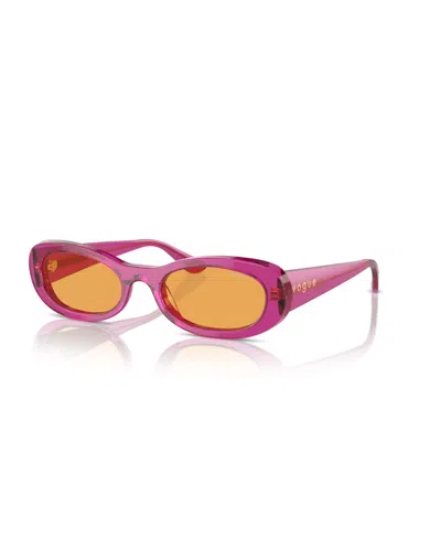 Vogue Eyewear Women's Oval Sunglasses, Vo5582s In Transparent Violet
