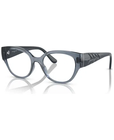 Vogue Eyewear Women's Phantos Eyeglasses, Vo5482 52 In Transparent Blue