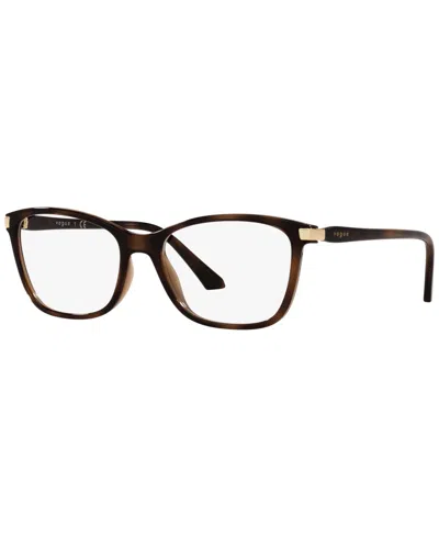 Vogue Eyewear Women's Pillow Eyeglasses, Vo5378 In Havana,brown