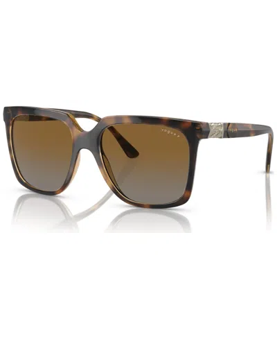 Vogue Eyewear Women's Polarized Sunglasses, Vo5476sb In Dark Havana