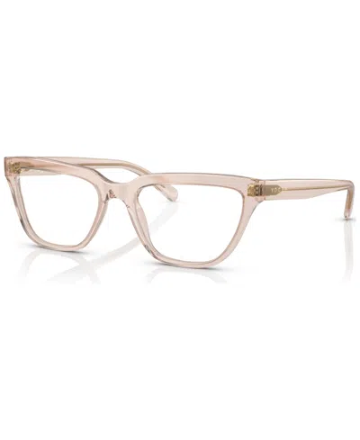 Vogue Eyewear Women's Rectangle Eyeglasses, Vo5443 54 In Opal Light Peach