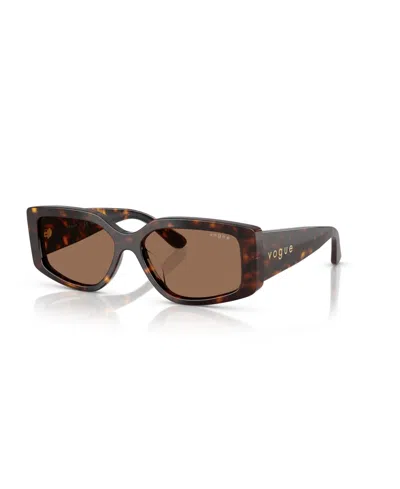 Vogue Eyewear Women's Rectangle Sunglasses, Vo5642su In Brown