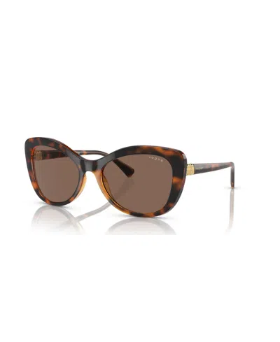 Vogue Eyewear Women's Sunglasses, Gradient Vo5515sb In Dark Havana