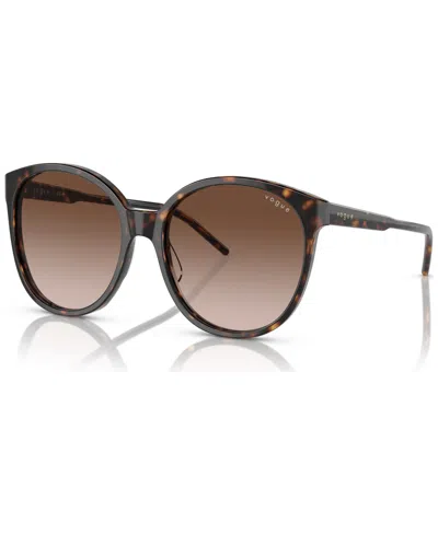 Vogue Eyewear Women's Sunglasses, Vo5509s56-y 56 In Dark Havana