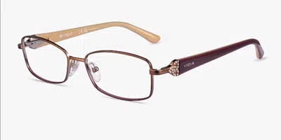 Vogue Eyewear Women's Timeless 896 Eyeglasses In Brown Pink In White