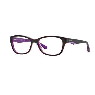 Vogue Eyewear Women's Vo 2814 Eyeglasses In Tortoise With Purple On Inside In Multi