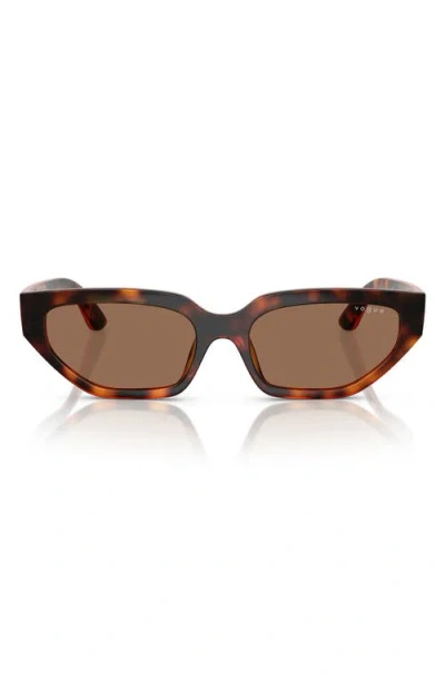 Vogue Kids' 52mm Irregular Sunglasses In Dark Havana