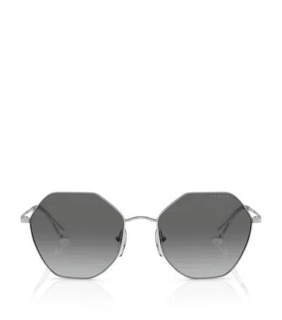 Vogue Metal Irregular Sunglasses In Metallic