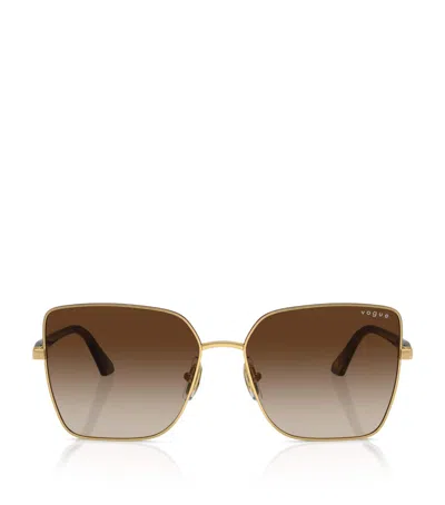 Vogue Metal Vo4199s Square Sunglasses In Brown