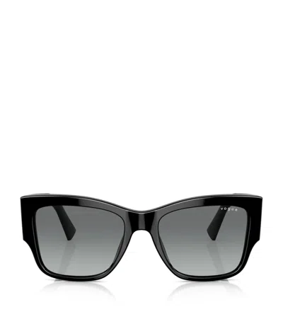 Vogue Pointed Square Sunglasses In Black