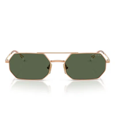 Vogue Sunglasses Vo4329 S 51529 A Pale Gold/dark Green Women Polarized In Multi