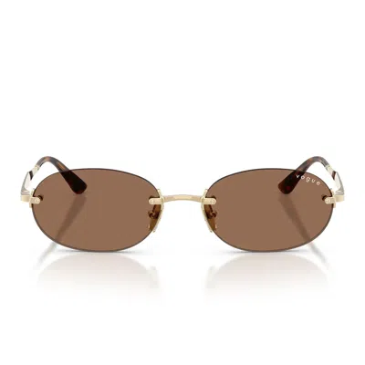 Vogue Sunglasses Vo4342 S 848/73 Pale Gold/dark Brown Women