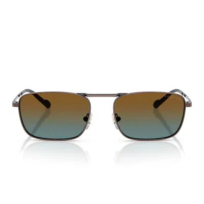 Vogue Sunglasses Vo4346 S 51351 F Antique Copper/blue Gradient Brown Men's Polarized In Gold