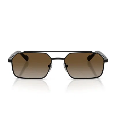 Vogue Sunglasses Vo4356 S 352/t5 Black/gray Faded Brown Men Polarized