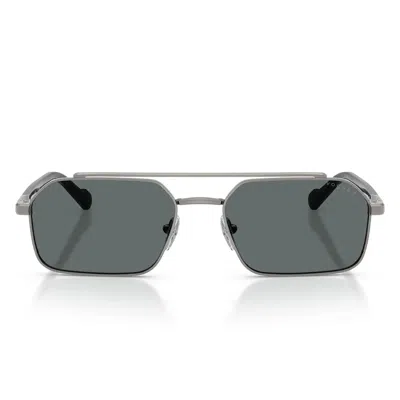 Vogue Sunglasses Vo4356 S 518781 Gunmetal/dark Gray Men Polarized In Blue