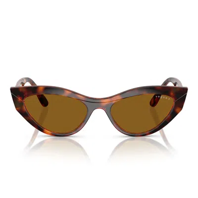 Vogue Sunglasses Vo5637 Su W65683 Dark Brown/dark Brown Women's Polarized In Multi