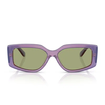 Vogue Sunglasses Vo5642 Su 323682 Pearlescent Transparent/purple Green Women's In Gray