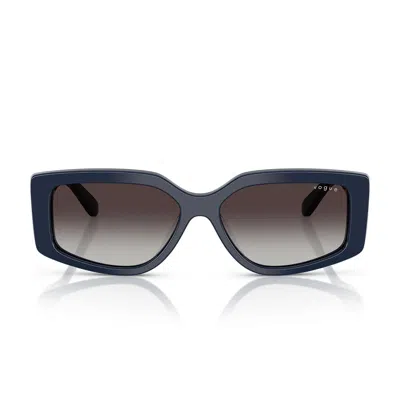 Vogue Sunglasses Vo5642 Su 32408 G Solid Blue/gradient Gray Women