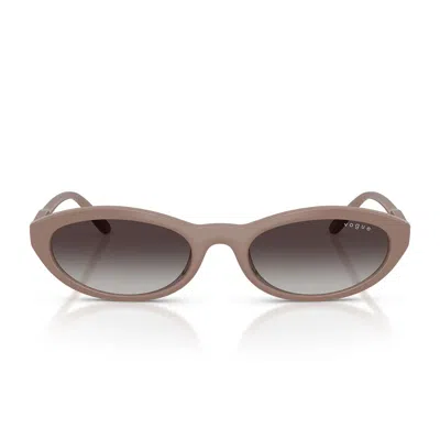 Vogue Sunglasses Vo5697 Su 32728 G Taupe Gray/smoky Gray Women In Brown