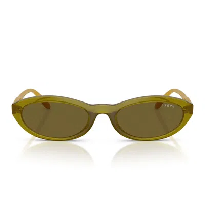 Vogue Sunglasses Vo5697 Su 328373 Olive Green/dark Brown Women In Multi