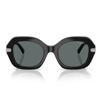 Vogue Sunglasses Vo5706 Sb W44/81 Black/dark Gray Women Polarized In Pink