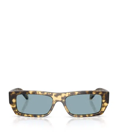 Vogue Tortoiseshell Rectangular Sunglasses In Brown