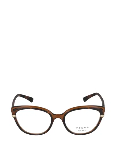 Vogue Tortoiseshell-effect Cat-eye Glasses In Brown