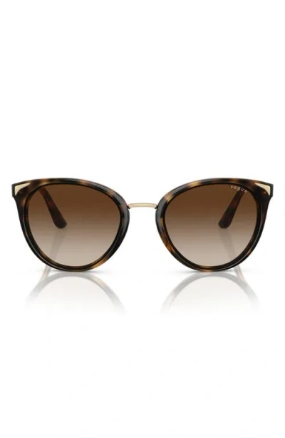 Vogue Vo5230s 54mm Gradient Butterfly Sunglasses In Dark Havana/brown Gradient
