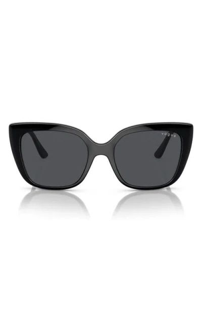 Vogue Vo5337s 53mm Square Cat Eye Sunglasses In Black/grey