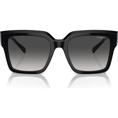 Vogue Vo5553s 54mm Gradient Square Sunglasses In Black/grey Gradient Black