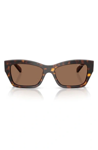 Vogue Vo5658su 53mm Butterfly Sunglasses In Dark Havana/dark Brown
