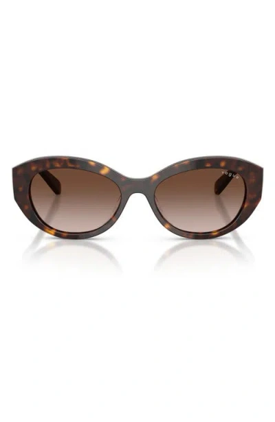 Vogue Vo5659su 52mm Irregular Sunglasses In Dark Havana/gradient Brown