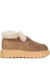 Voile Blanche 40mm Fur Trim Boots In Brown