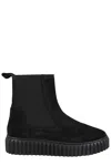 Voile Blanche Smooth Suede Ankle Boot In Black
