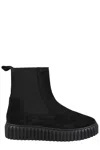 Voile Blanche Smooth Suede Ankle Boot In Black