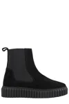 Voile Blanche Smooth Suede Ankle Boot In Black