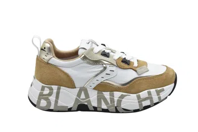 Voile Blanche Caramel And White Laced Sneakers In Multi