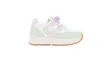 Voile Blanche Chunky Pastel-accented Sneakers With Elevated Sole In White