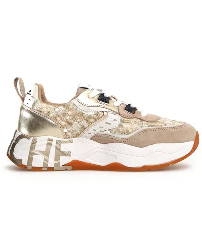 Voile Blanche Club 105 Leather Sneaker In Animal Print