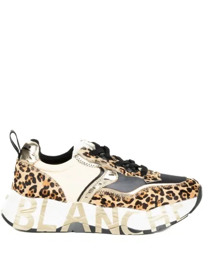 Voile Blanche Club105 Leopard-print Sneakers In Multi