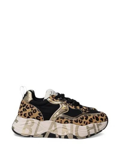 Voile Blanche Club105 Leopard-print Sneakers In Multi