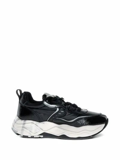 Voile Blanche Club105 Panelled Sneakers In Black
