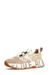 Voile Blanche Club 105 Leather Sneaker In Beige Platinum