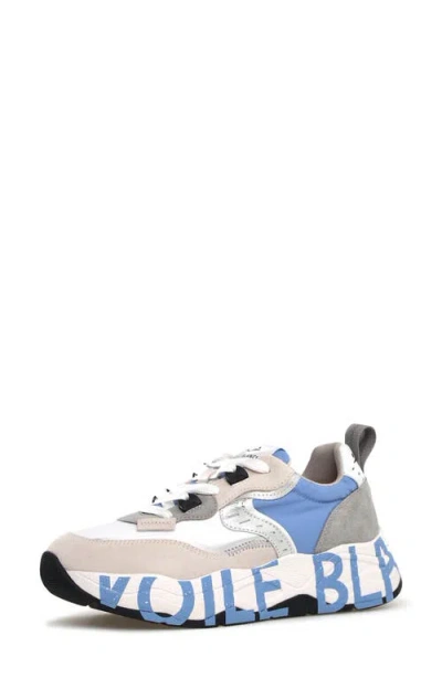 Voile Blanche Club105 Sneaker In White Light Blue