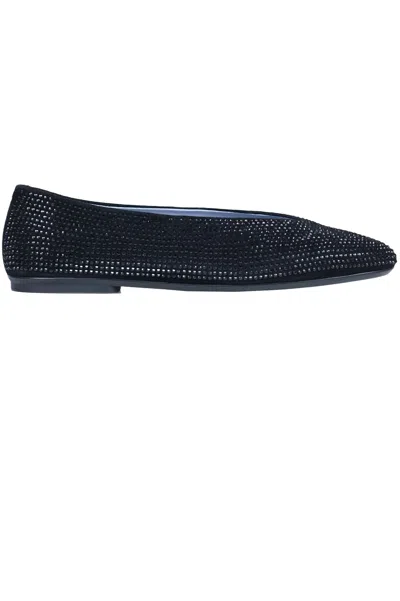 Voile Blanche Embellished Ballerinas In Black